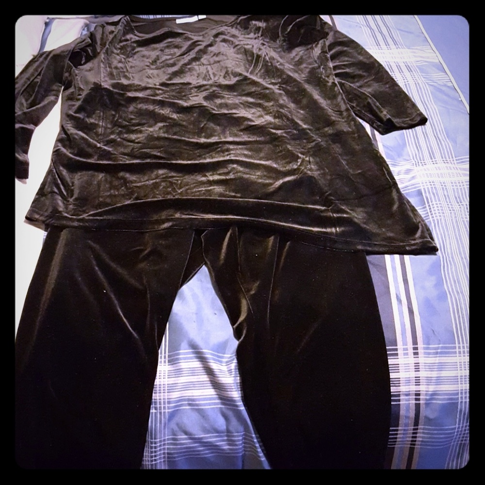 Velour shirt and matching pants